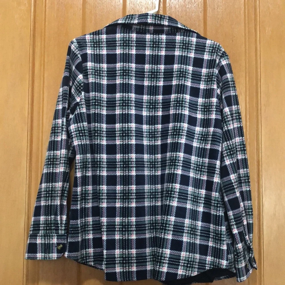 LEE Large, long sleeve woman’s flannel print shirt. Black pink green - Picture 5 of 9